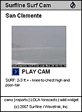 Surfline Widget - Surfcam Report
