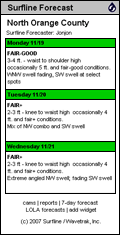 Surfline Widget - 3 Day Surf Forecast